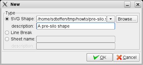 Filled new shape dialog