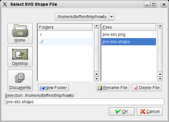 Select SVG Shape File